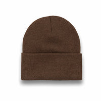 BEANIE brown wholesale long hat cuffed view