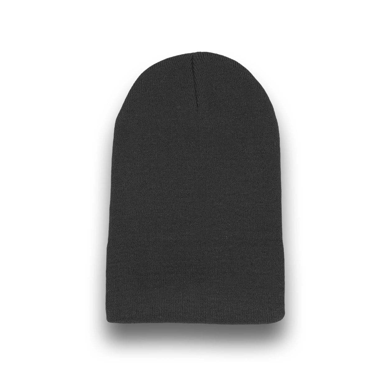 BEANIE dark grey wholesale long hat uncuffed view