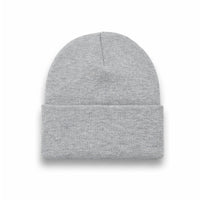 BEANIE heather grey wholesale long hat cuffed view