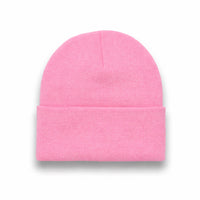BEANIE pink wholesale long hat cuffed view