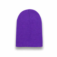 BEANIE purple wholesale long hat uncuffed view