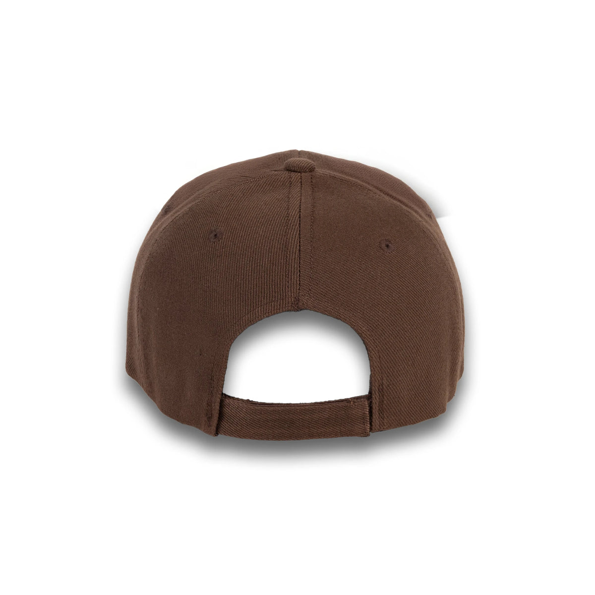 GJ-1 brown wholesale 6-panel velcro hat back view