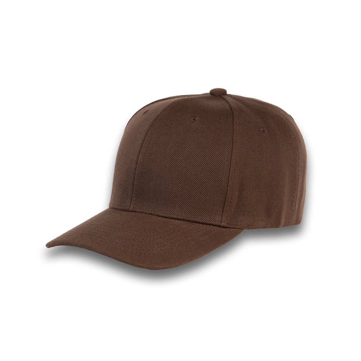 GJ-1 brown wholesale 6-panel velcro hat front view