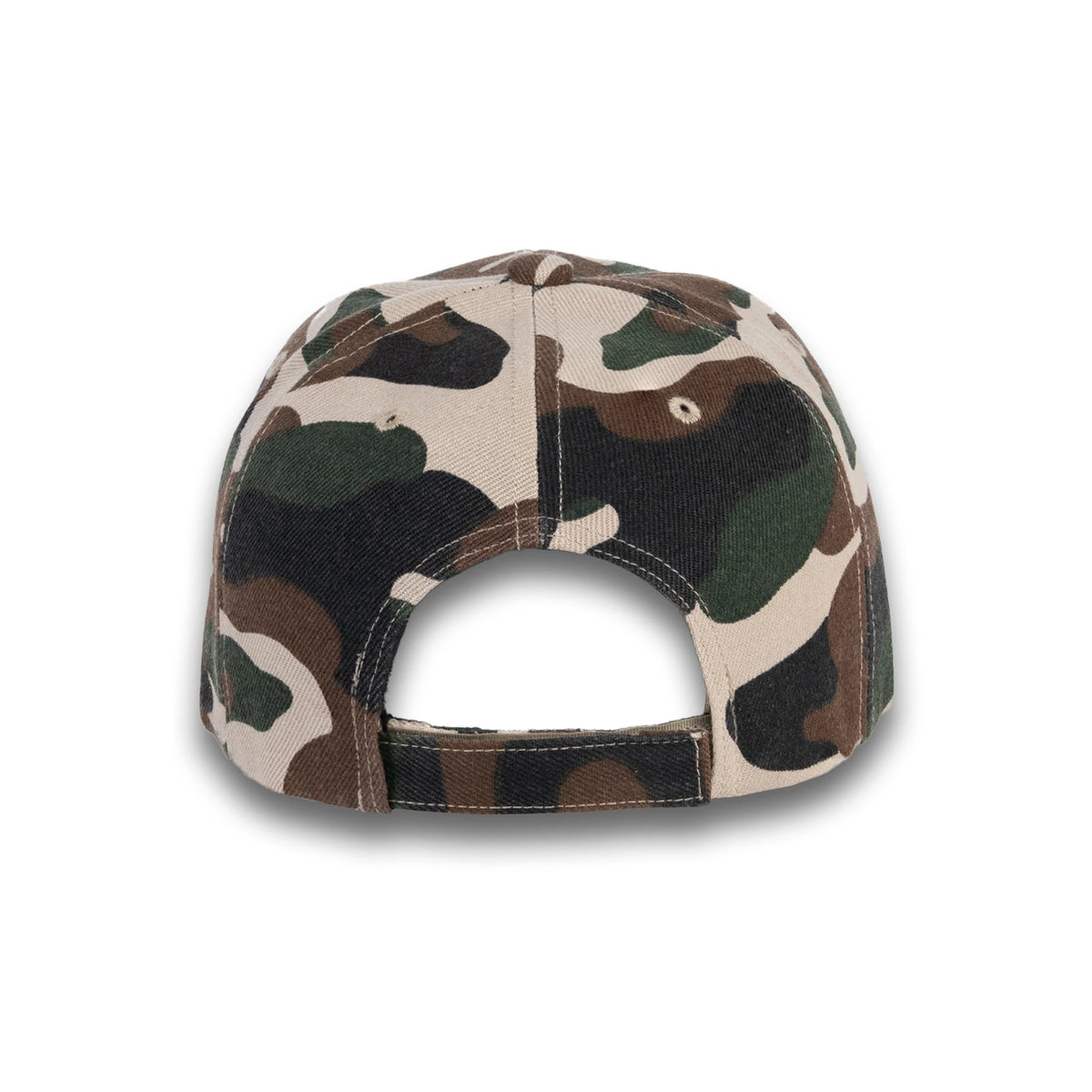 GJ-1 camo #14 wholesale 6-panel velcro hat back view