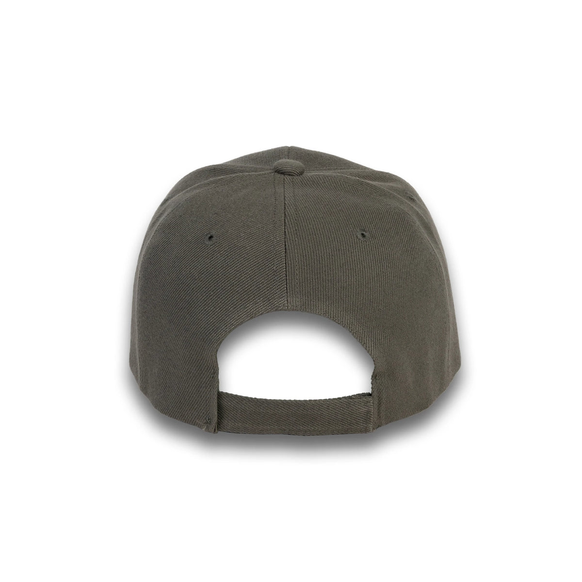 GJ-1 dark grey wholesale 6-panel velcro hat back view