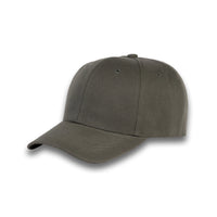 GJ-1 dark grey wholesale 6-panel velcro hat front view