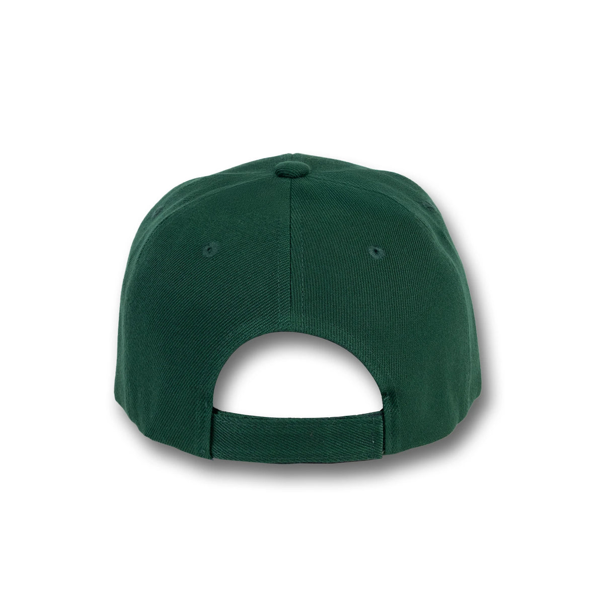 GJ-1 dark green wholesale 6-panel velcro hat back view