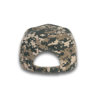 GJ-1 digi camo wholesale 6-panel velcro hat back view