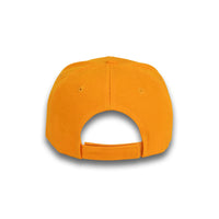 GJ-1 gold wholesale 6-panel velcro hat back view