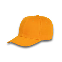 GJ-1 gold wholesale 6-panel velcro hat front view