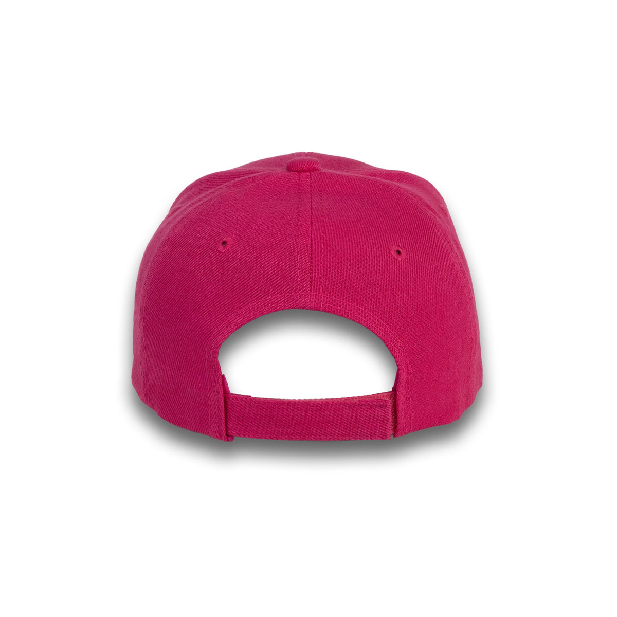GJ-1 hot pink wholesale 6-panel velcro hat back view