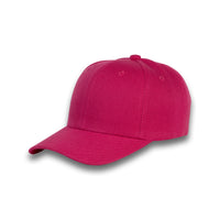 GJ-1 hot pink wholesale 6-panel velcro hat front view