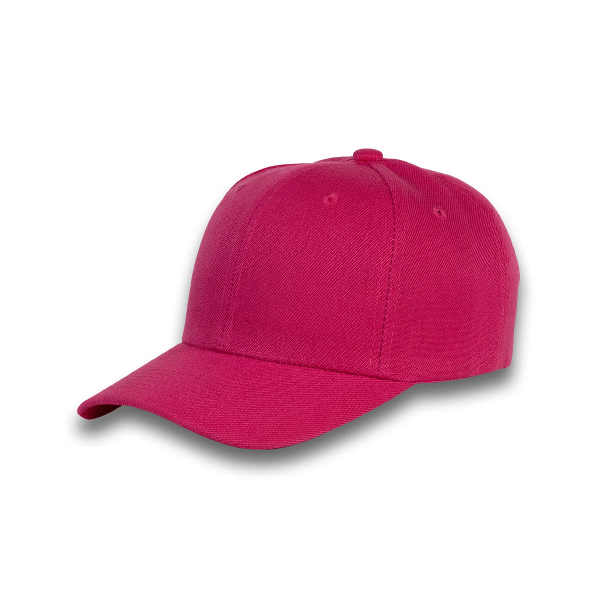 GJ-1 hot pink wholesale 6-panel velcro hat front view