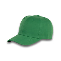 GJ-1 kelly green wholesale 6-panel velcro hat front view