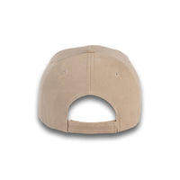 GJ-1 khaki wholesale 6-panel velcro hat back view