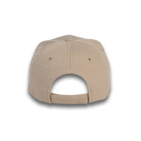 GJ-1 light beige wholesale 6-panel velcro hat back view