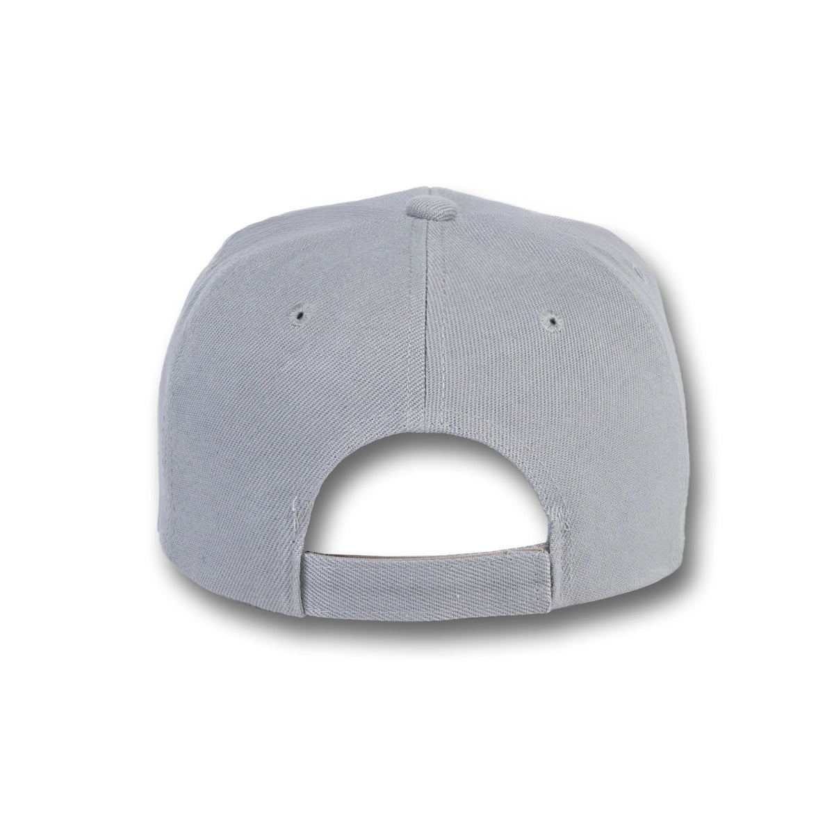 GJ-1 light grey wholesale 6-panel velcro hat back view