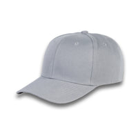 GJ-1 light grey wholesale 6-panel velcro hat front view