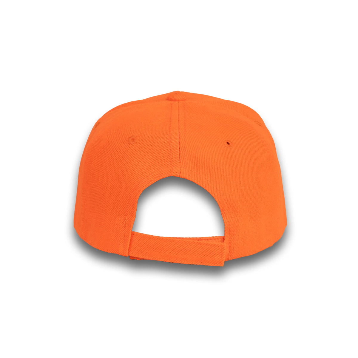 GJ-1 neon orange wholesale 6-panel velcro hat back view