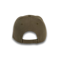 GJ-1 olive wholesale 6-panel velcro hat back view