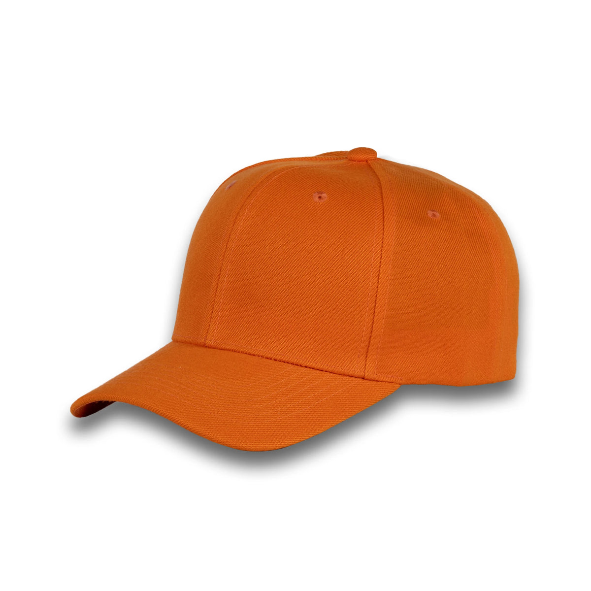 GJ-1 orange wholesale 6-panel velcro hat front view