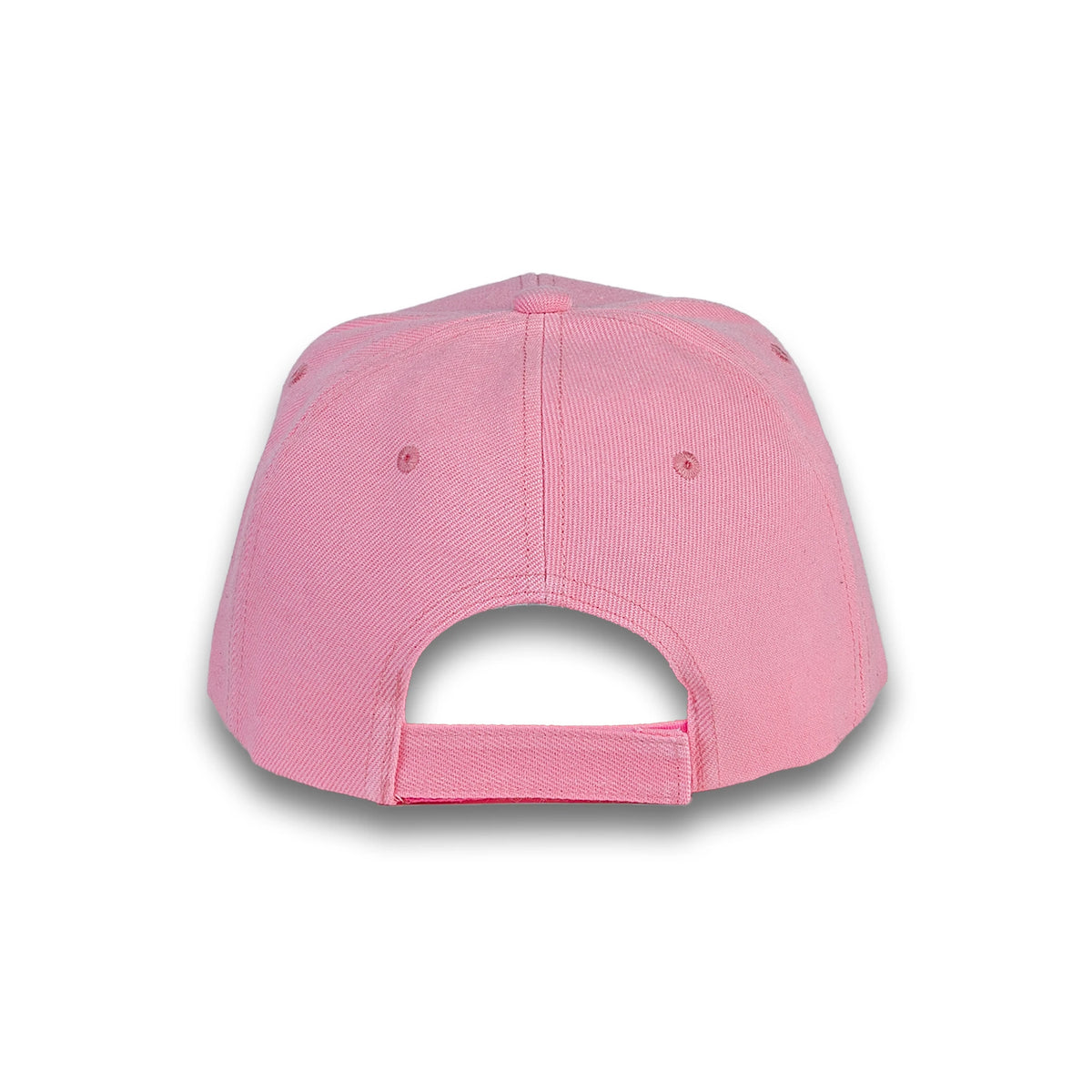 GJ-1 pink wholesale 6-panel velcro hat back view