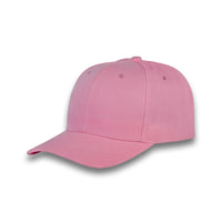 GJ-1 pink wholesale 6-panel velcro hat front view