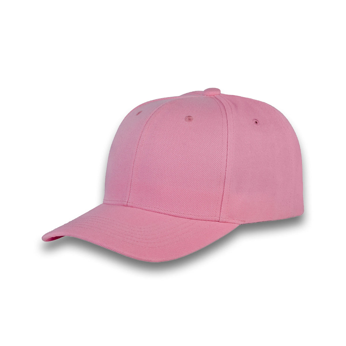 GJ-1 pink wholesale 6-panel velcro hat front view