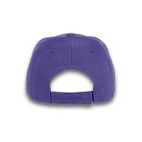 GJ-1 purple wholesale 6-panel velcro hat back view