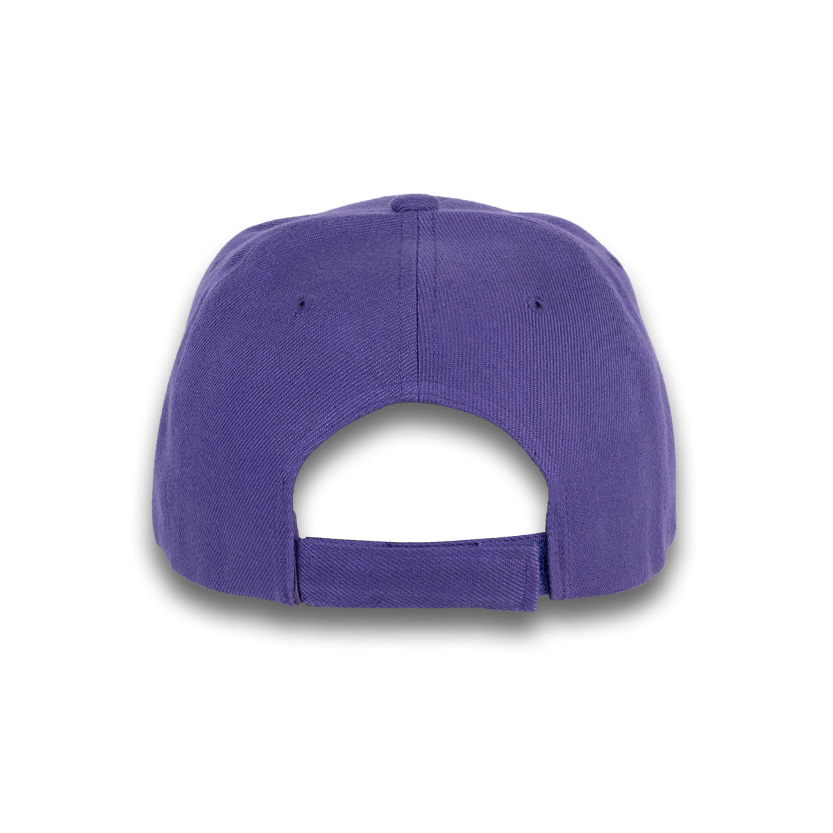 GJ-1 purple wholesale 6-panel velcro hat back view