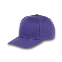 GJ-1 purple wholesale 6-panel velcro hat front view