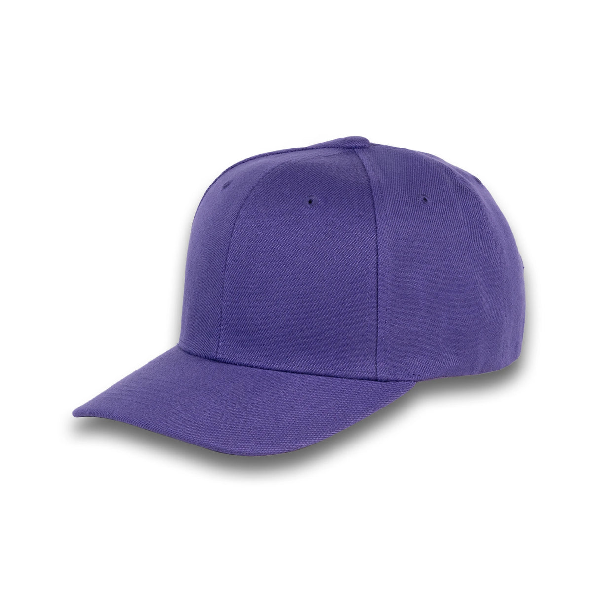 GJ-1 purple wholesale 6-panel velcro hat front view