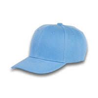 GJ-1 sky blue wholesale 6-panel velcro hat front view