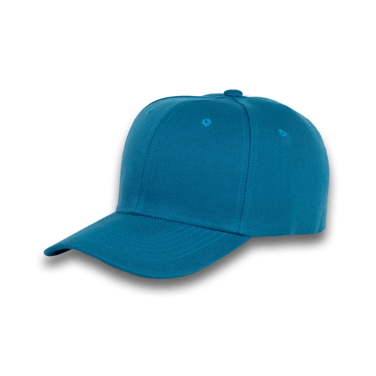 GJ-1 teal wholesale 6-panel velcro hat front view