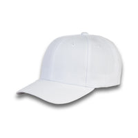 GJ-1 white wholesale 6-panel velcro hat front view