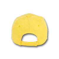 GJ-1 yellow wholesale 6-panel velcro hat back view
