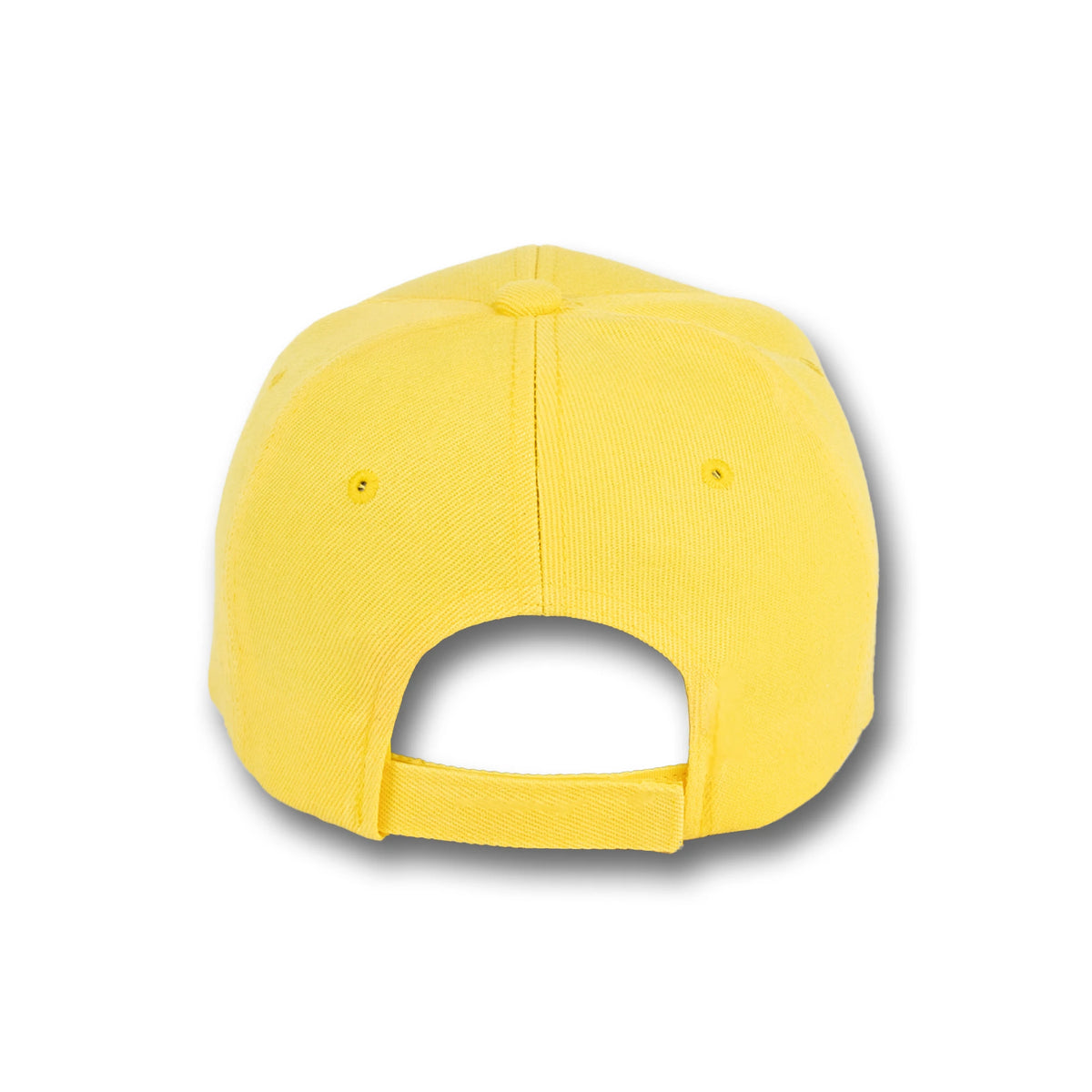 GJ-1 yellow wholesale 6-panel velcro hat back view