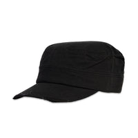 GJ-10 black wholesale cadet hat front view