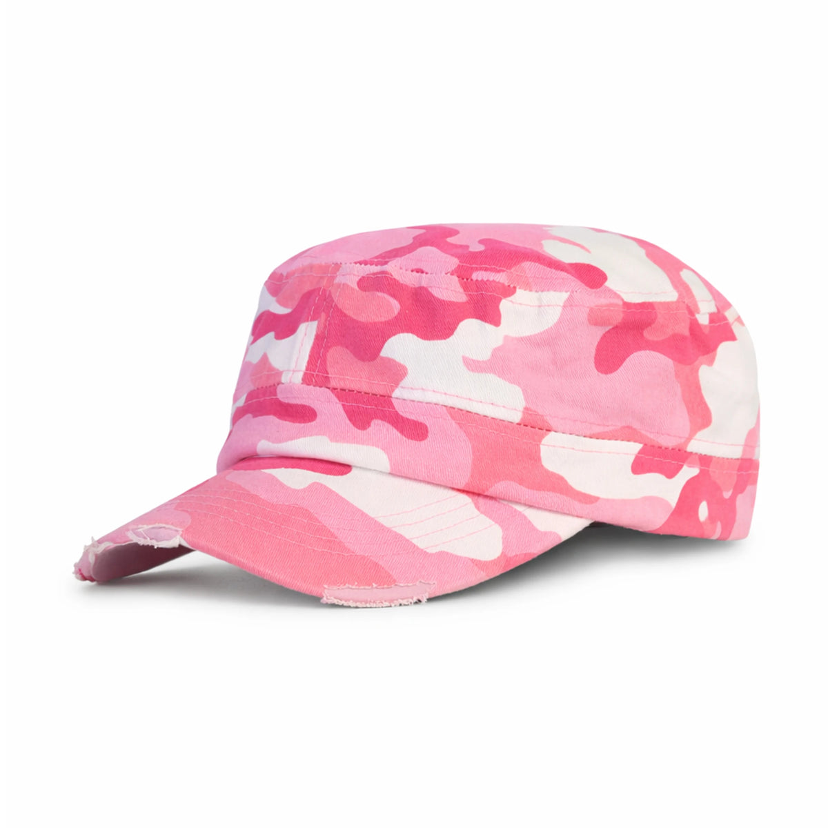 GJ-10 pink camo wholesale cadet hat front view