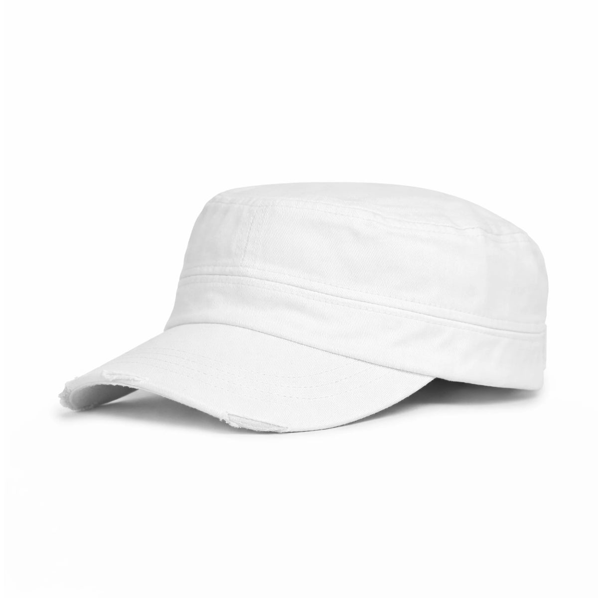 GJ-10 white wholesale cadet hat front view