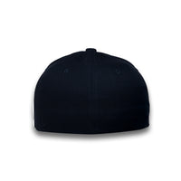 GJ-11 black wholesale 6-panel fitted performance hat back view
