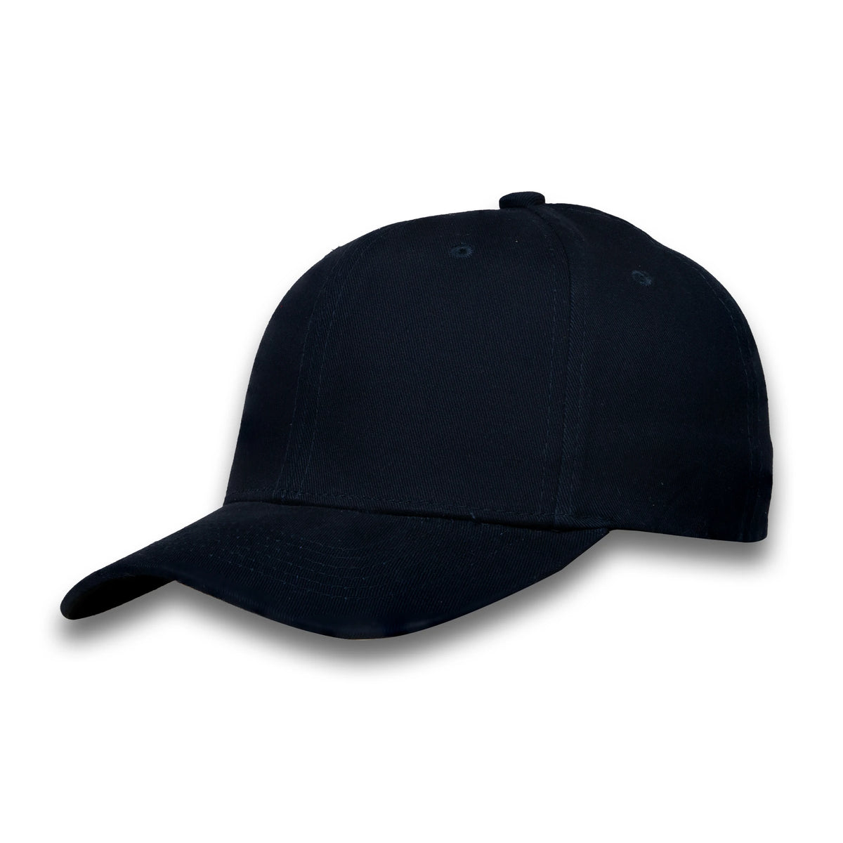 GJ-11 black wholesale 6-panel fitted performance hat front view