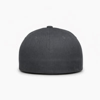 GJ-11 dark grey wholesale 6-panel fitted performance hat back view