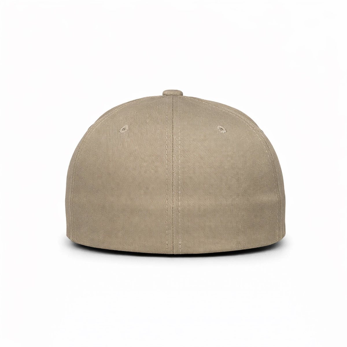 GJ-11 khaki wholesale 6-panel fitted performance hat back view