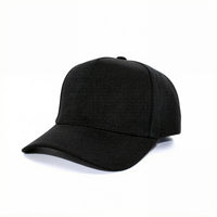 GJ-1A black wholesale 5-panel snapback hat front view