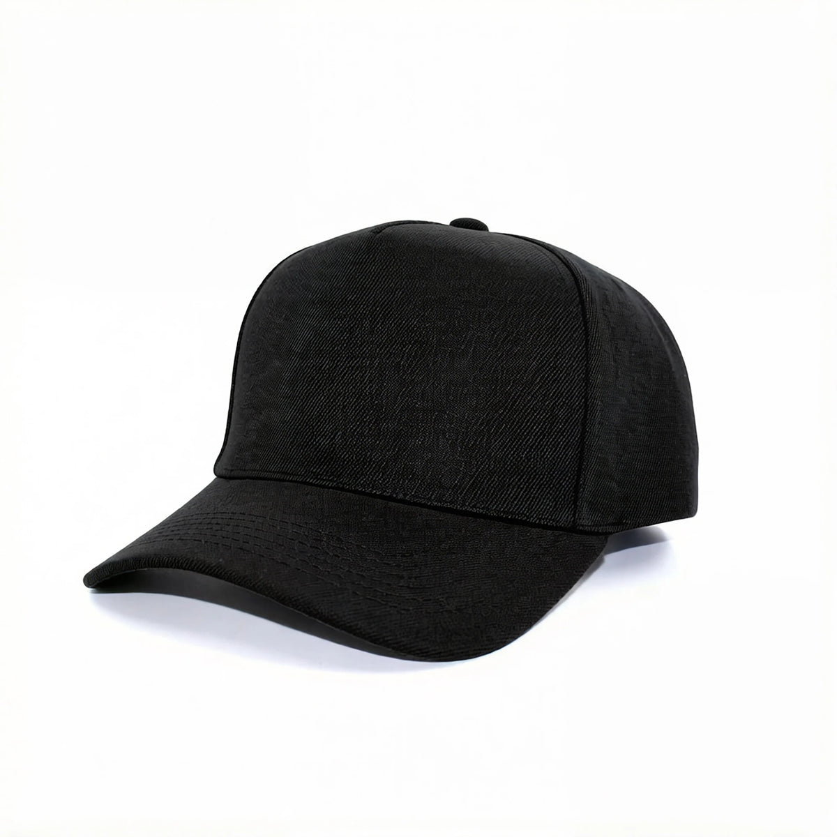 GJ-1A black wholesale 5-panel snapback hat front view