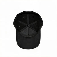 GJ-1A black wholesale 5-panel snapback hat interior view