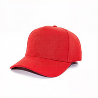 GJ-1A red wholesale 5-panel snapback hat front view