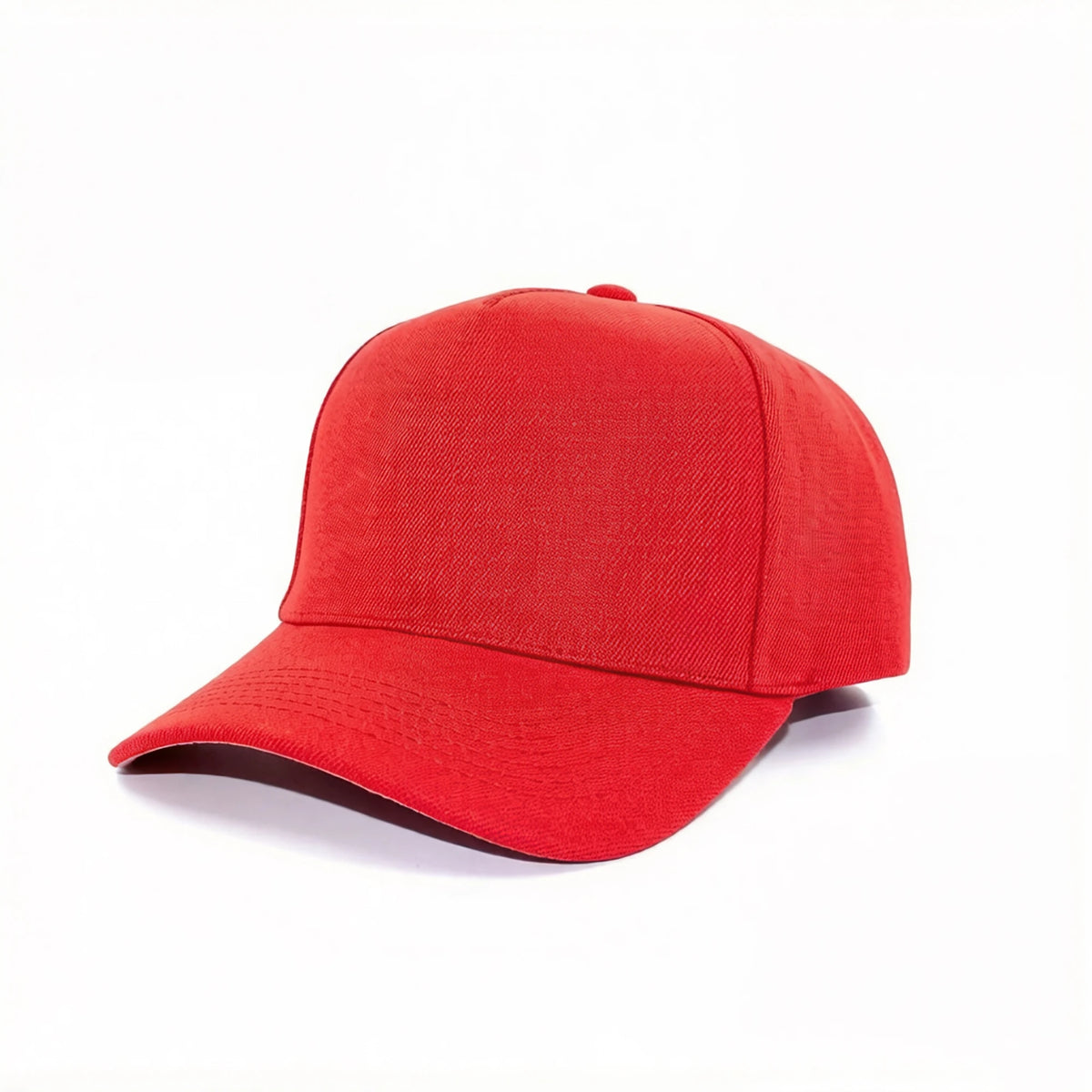 GJ-1A red wholesale 5-panel snapback hat front view