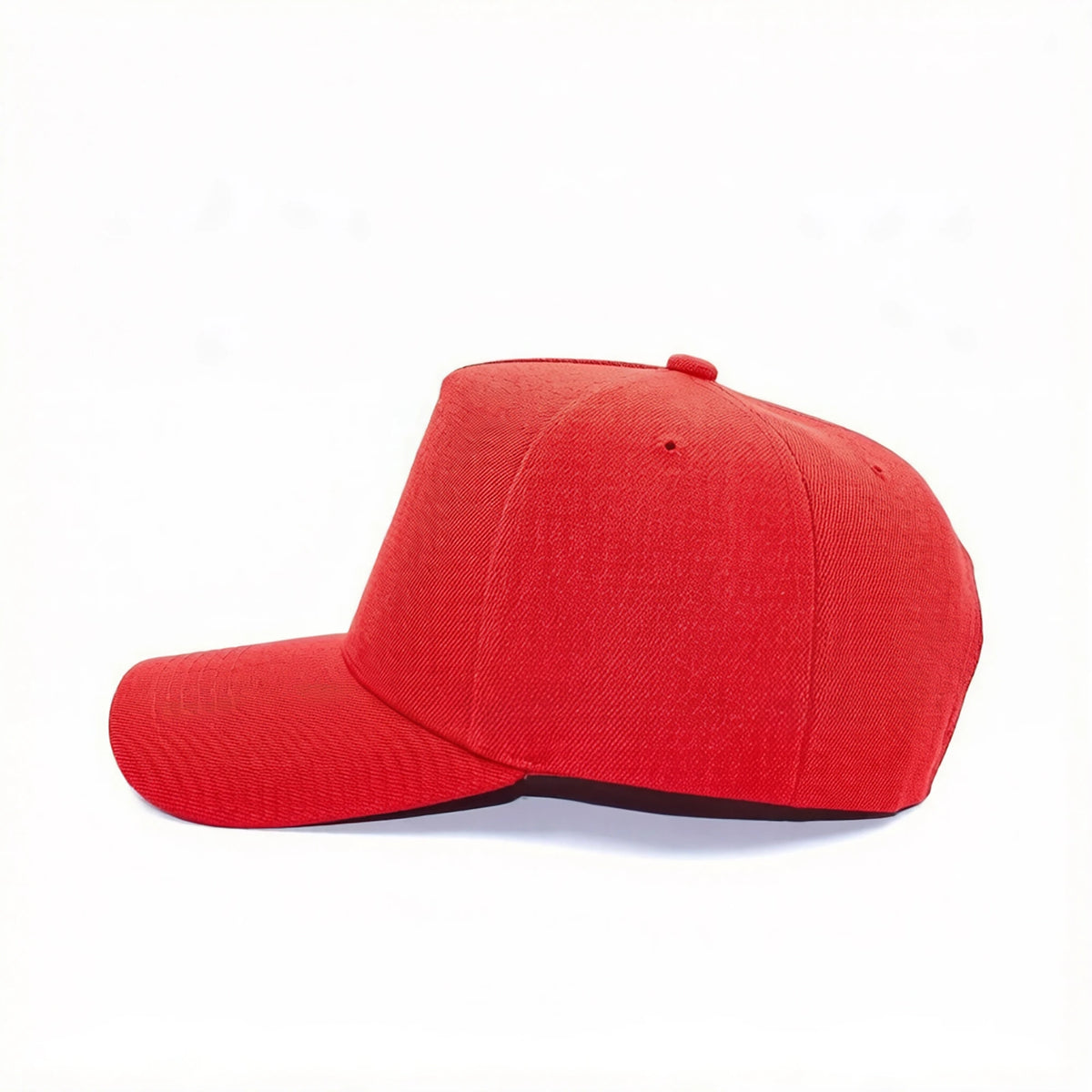 GJ-1A red wholesale 5-panel snapback hat side view